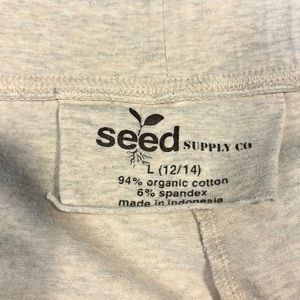 Seed Supply Company Leggings (2 pair) 1 oatmeal and 1 heather grey
